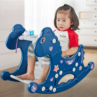 3in1 Multi-functional Baby Rocking Horse Chair - Blue