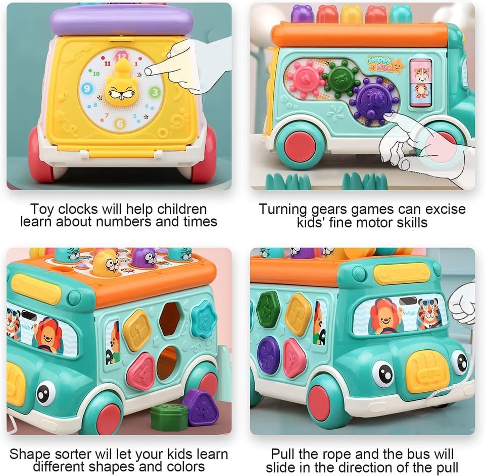 Multi-functional Montessori Bus With Light & Sound