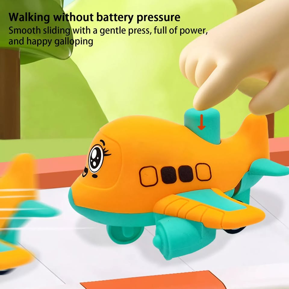 1Pc Mini Press & Go Airplane Toy
