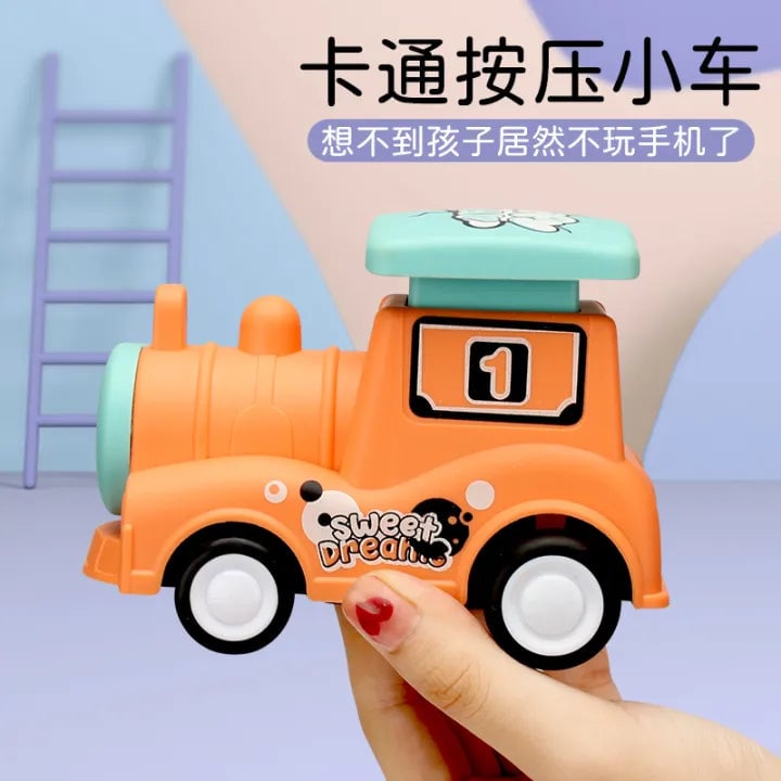 1Pcs Inertial Press & Go Little Train Toy