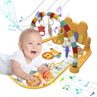 Baby Piano Play Gym With Hanging Rattles - Orange