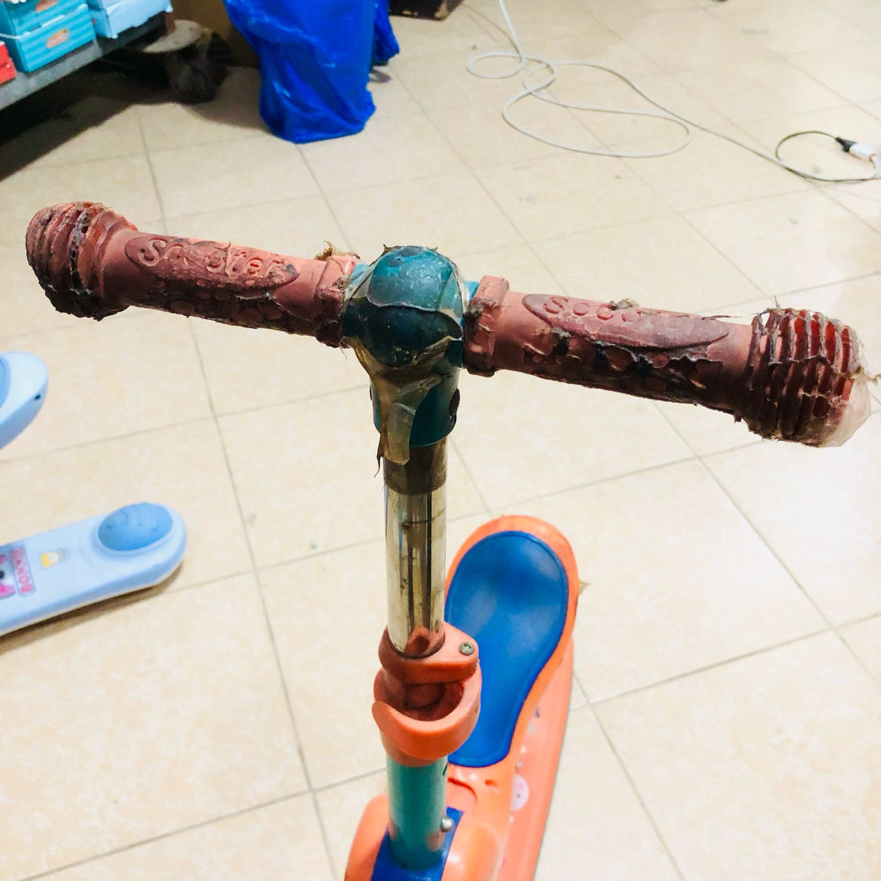 Orange Height Adjustable Kids Scooter - Major Fault