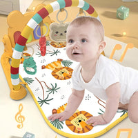 Baby Piano Play Gym With Hanging Rattles - Orange