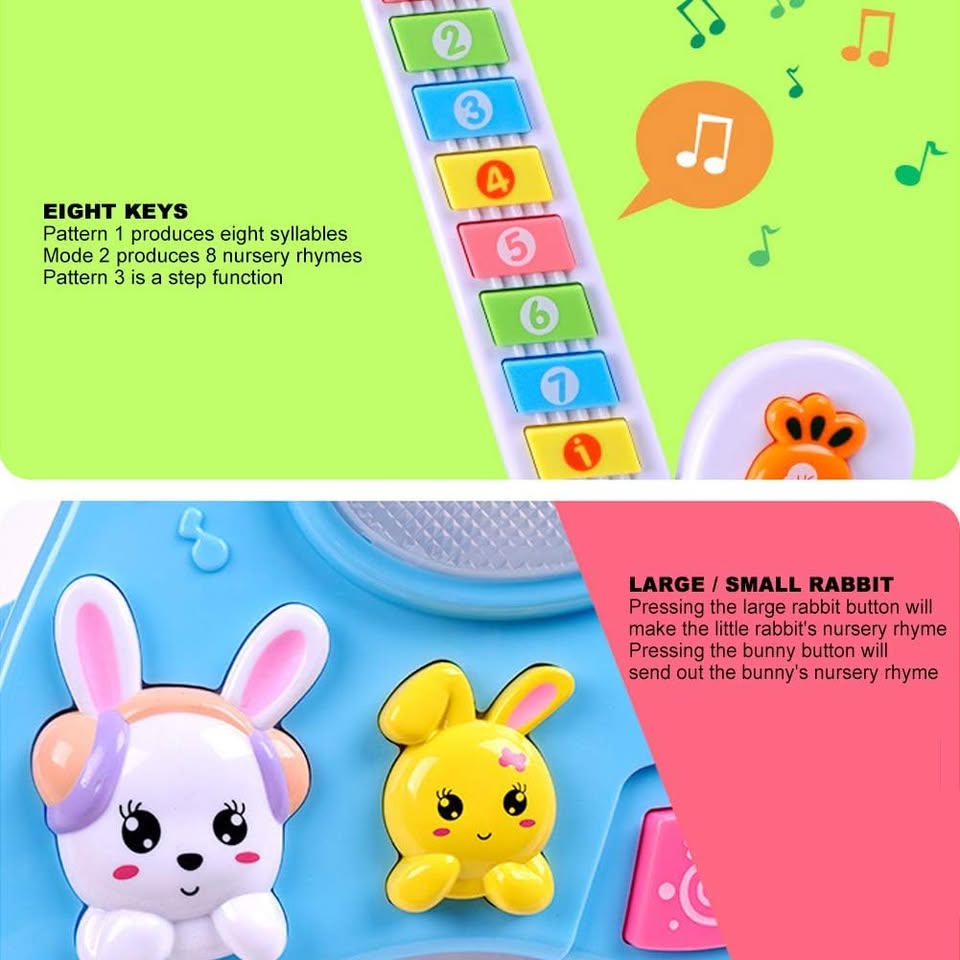 Multi-functional Kids Rabbit Guitar