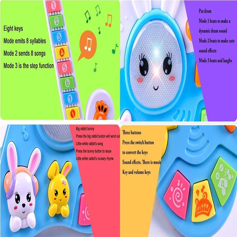 Multi-functional Kids Rabbit Guitar