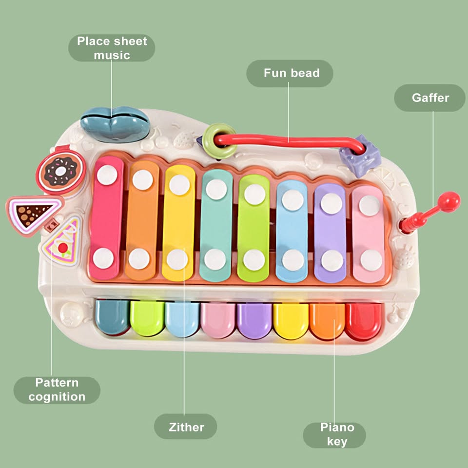 2in1 Toddler Knocking Xylophone & Piano Toy