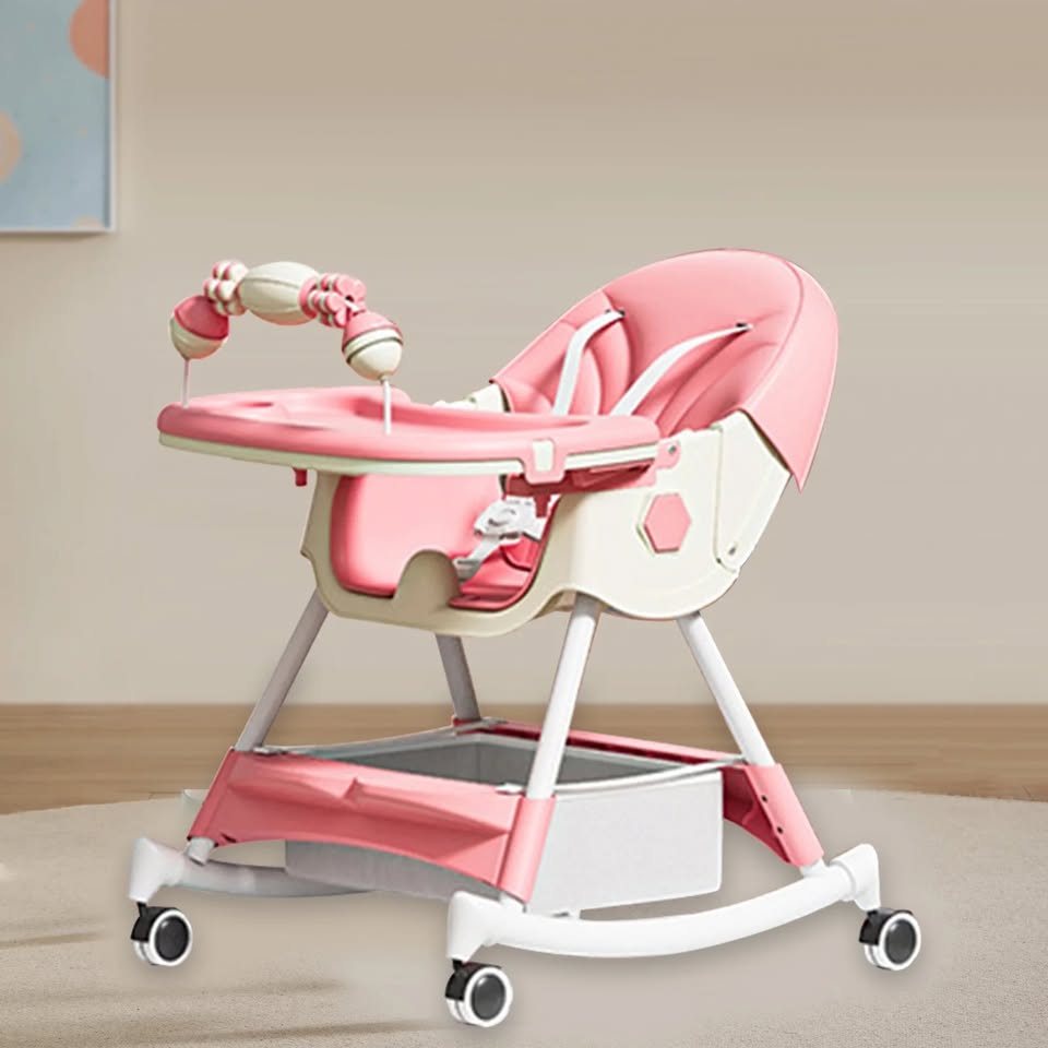 Multi-functional Baby High Swing Dining Chair - Pink