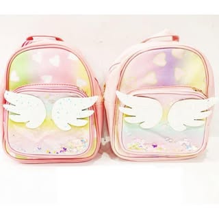 9* Inches Girls Fancy Fairy Wings Backpack