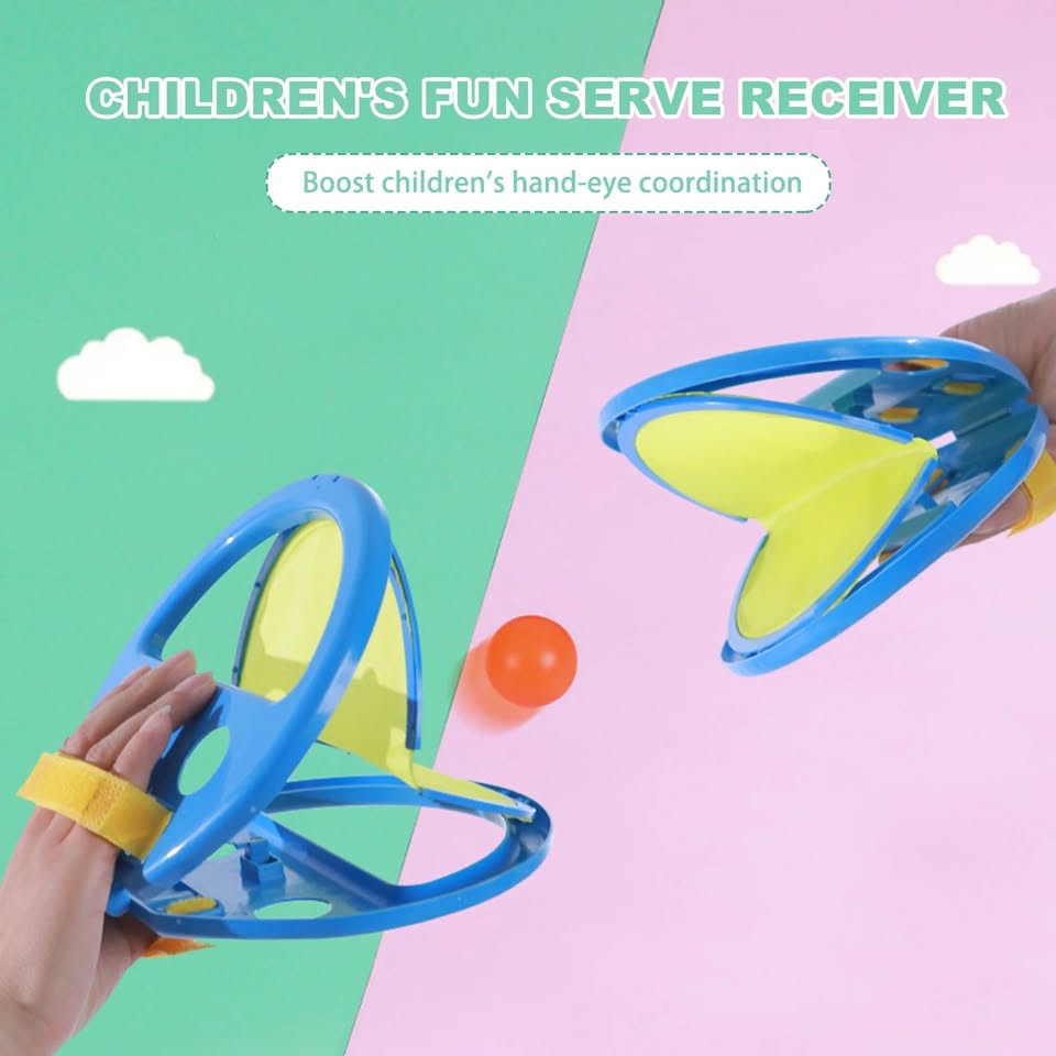 2Pcs Kids Hand Catch & Throw Ball Game