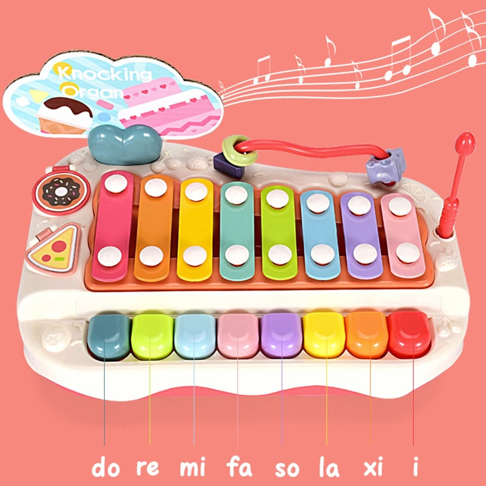 2in1 Toddler Knocking Xylophone & Piano Toy