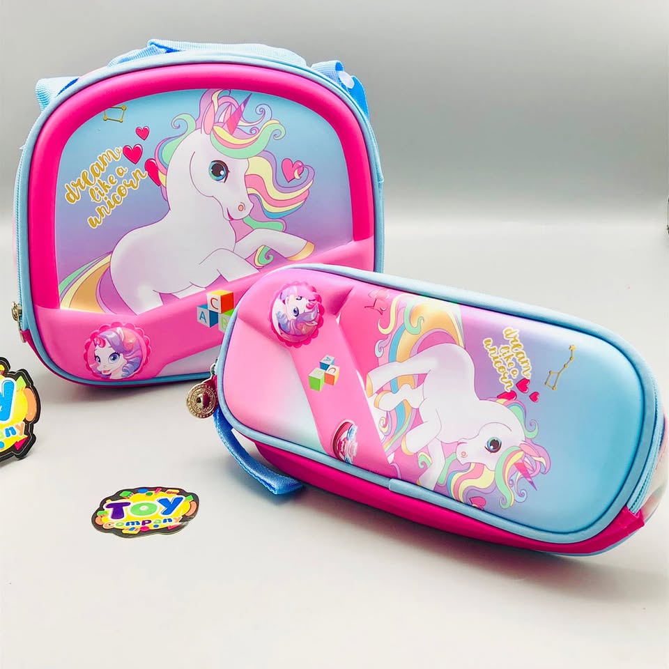 2in1 Unicorn Premium Kids Lunch Bag & Pencil Case