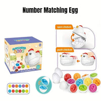 12Pcs Montessori Hen Matching Eggs Toy