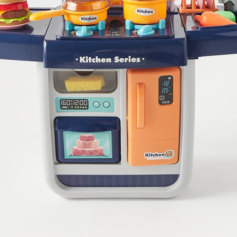 39Pcs Pretend Play Steam Kitchen Set With Light & Sound