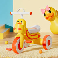 Kids Duck Themed Ride-on Tricycle With Light & Music - Yellow