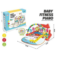 Baby Piano Play Gym With Hanging Rattles - Red