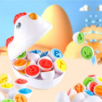 12Pcs Montessori Hen Matching Eggs Toy