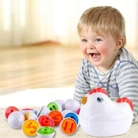 12Pcs Montessori Hen Matching Eggs Toy