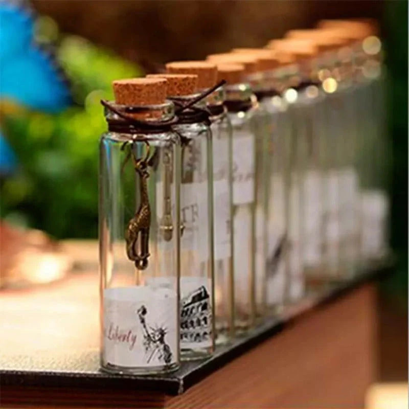 1Pc Mini Glass Wishing Bottle
