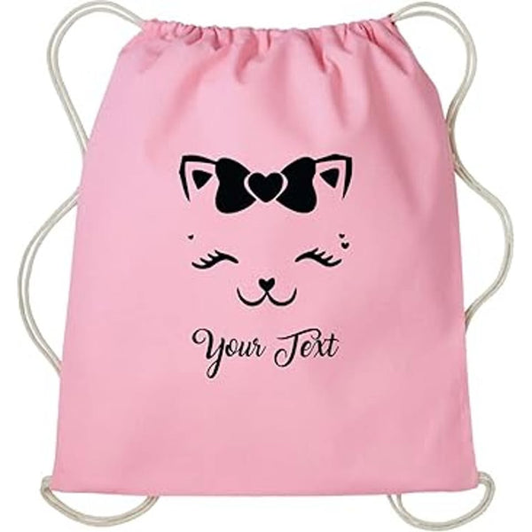 15* Inches Printed Nylon Drawstring Backpack - Assortment