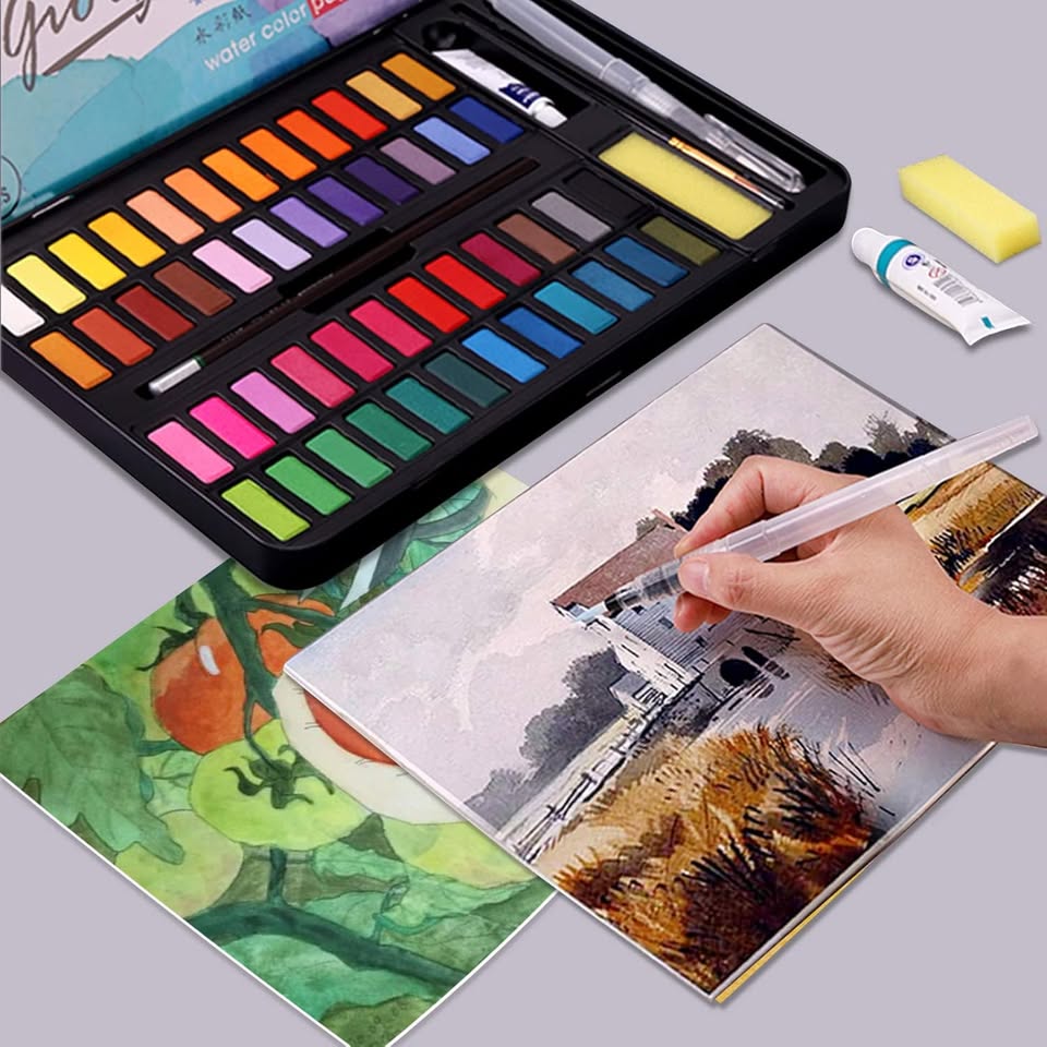 Giorgione 36Pcs Solid Water Colors Tin Box