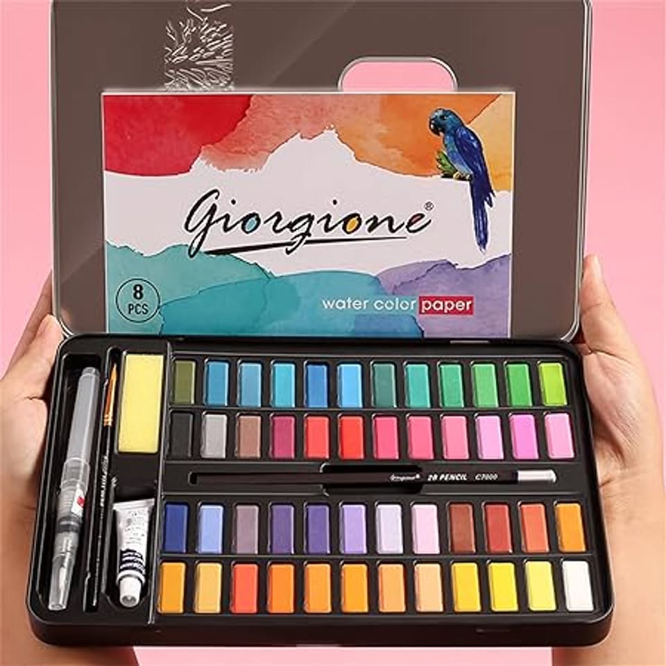 Giorgione 36Pcs Solid Water Colors Tin Box