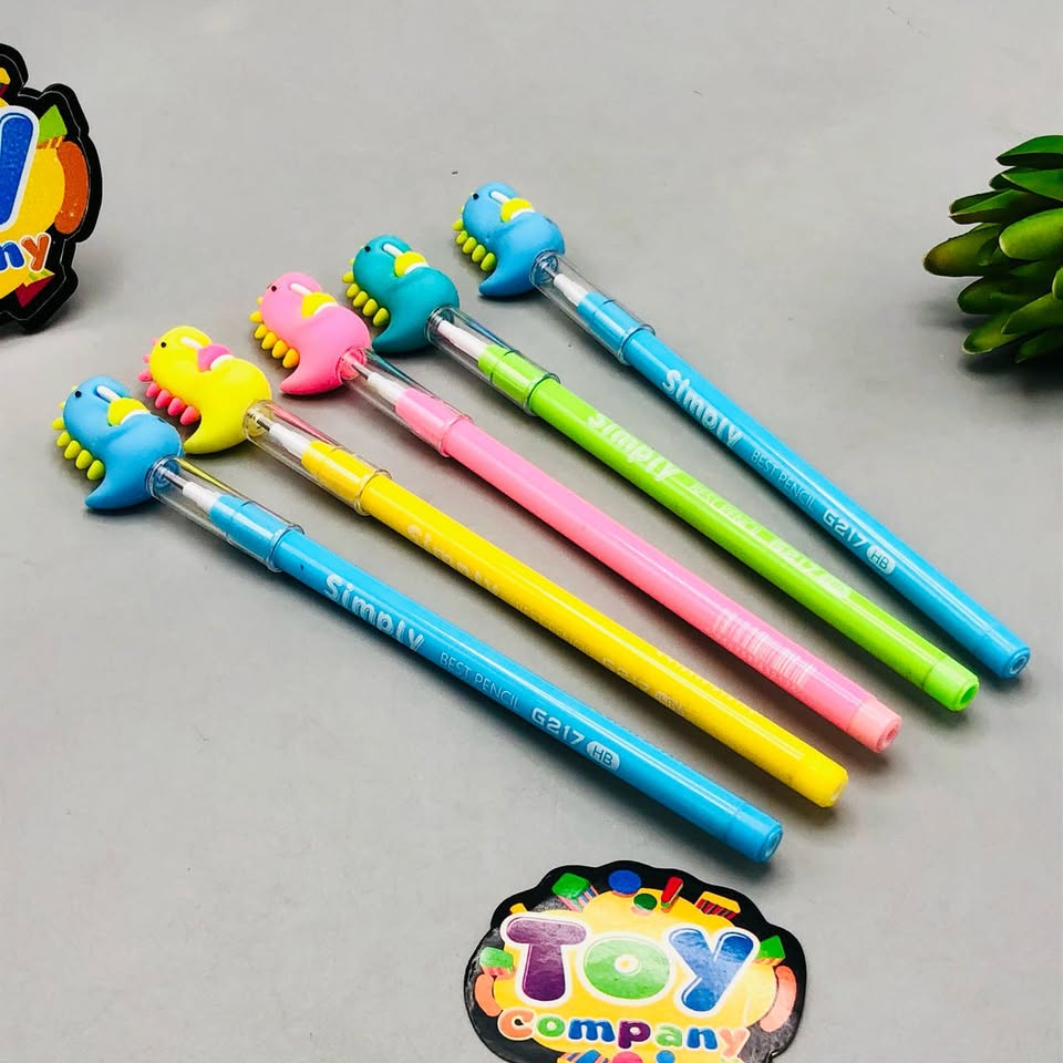 5Pc Kids Dinosaur Pencils Set
