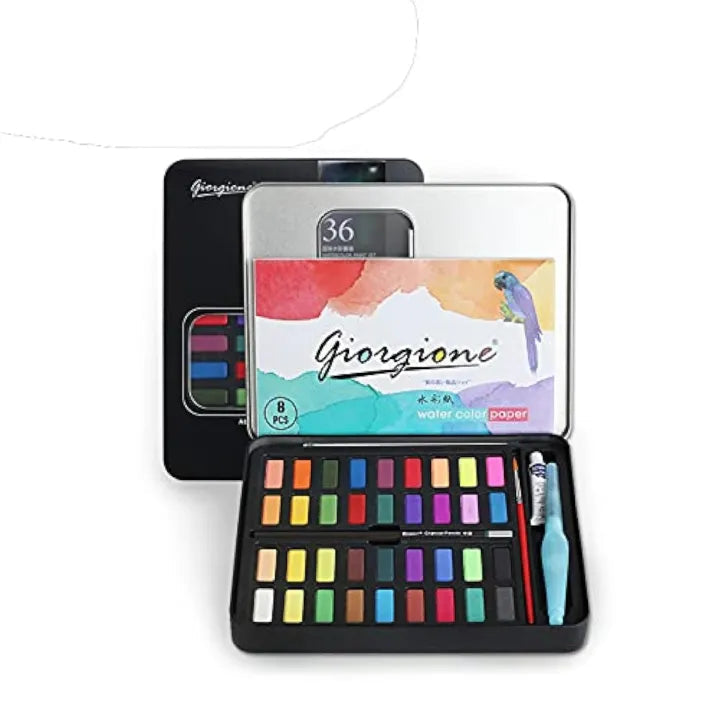 Giorgione 36Pcs Solid Water Colors Tin Box