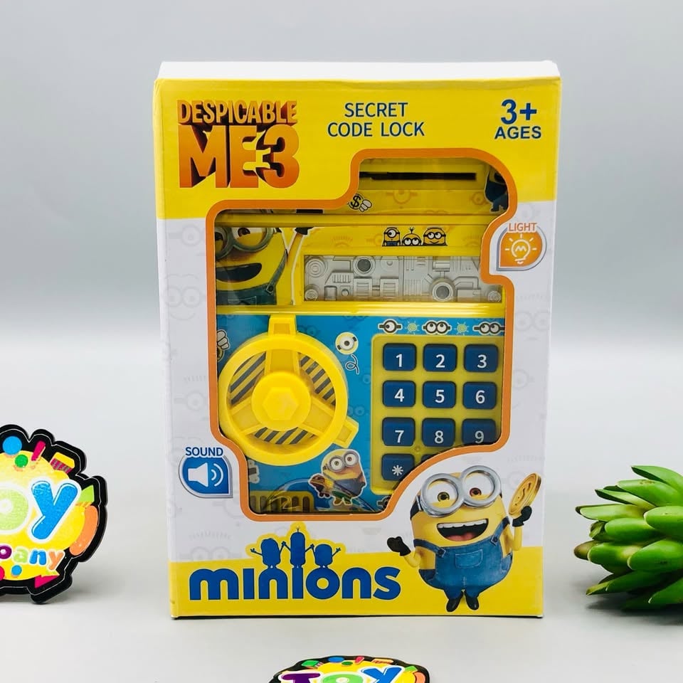 Minions Secret Code Lock Piggy Bank
