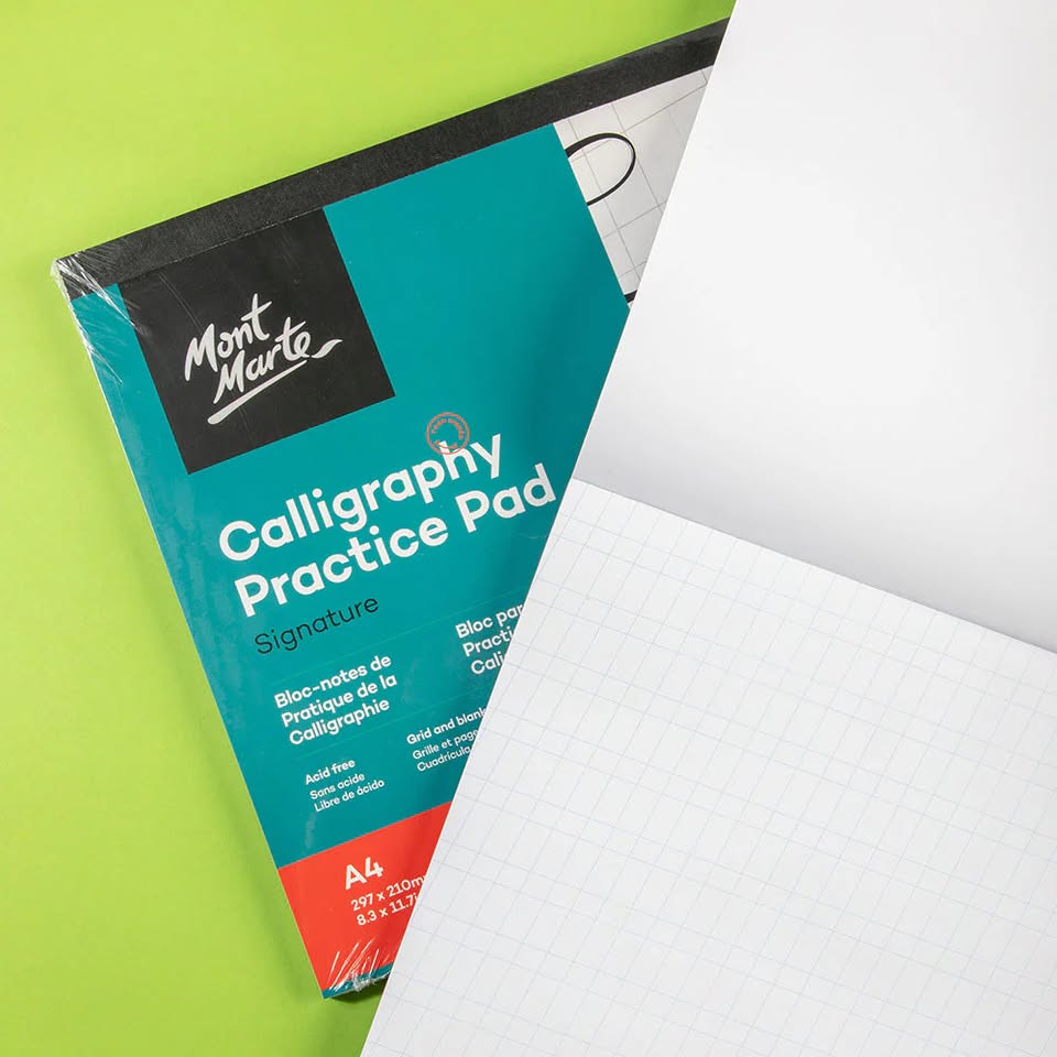A4 Mont Marte Calligraphy Practice Pad - 50 Sheets
