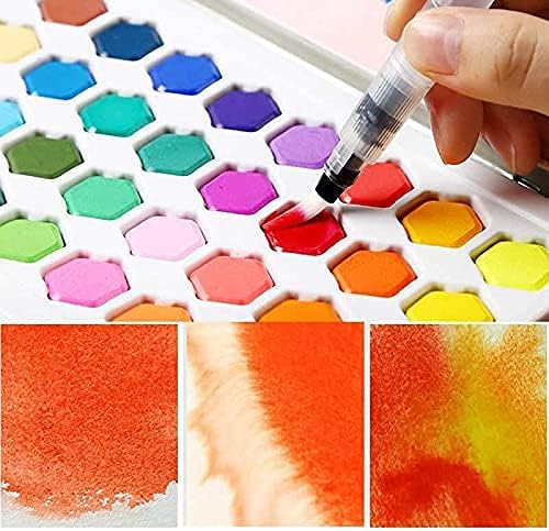 36Pcs Solid Water Colors Tin Box
