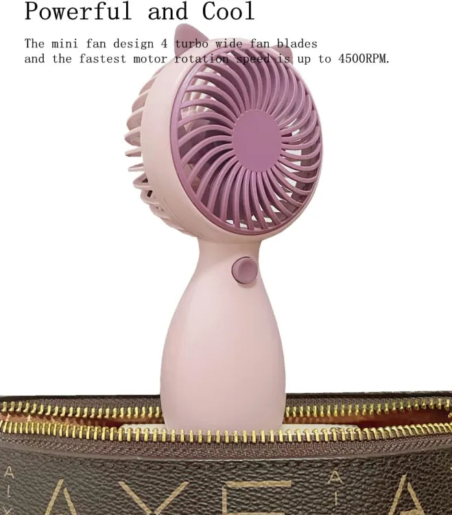 5* Inches Rechargeable Handheld Mini Cooling Fan