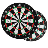 Professional Double-Sided Dart Board - 6 Steel Tip Darts