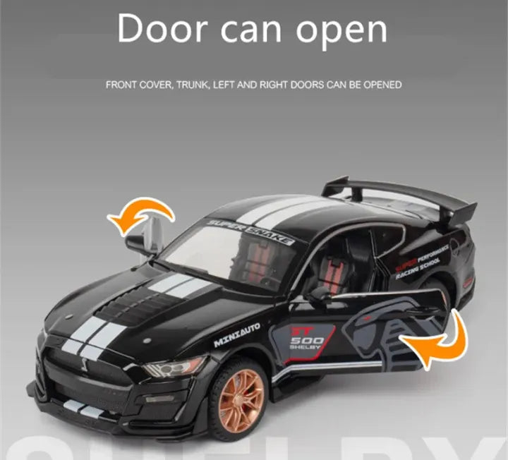 1:32 Diecast Ford Mustang Shelby GT500 With Acrylic Display Box - Black