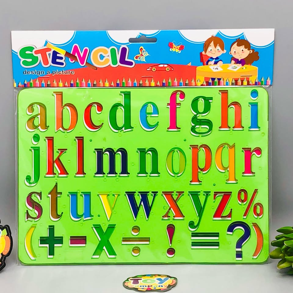 a-z Small Alphabet & Signs Stencil Set