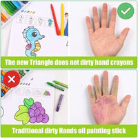18Pcs Premium Plastic Color Crayons