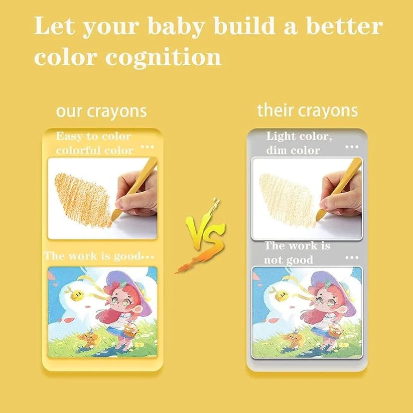 18Pcs Premium Plastic Color Crayons