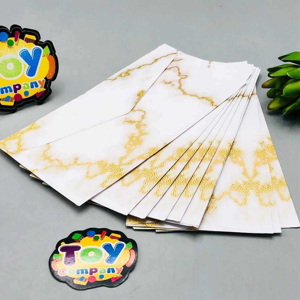 10Pcs Mini Marble Design Paper Envelop Set