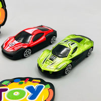 5Pcs Mini Alloy Cars With Road Map & Launcher