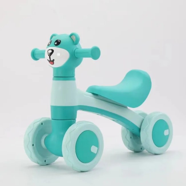 Bear Ride-on Baby Foot To Floor Balance Bike - Green