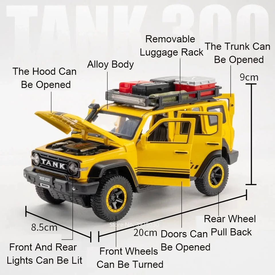 1:24 Diecast Tank 300 Off-Road Model