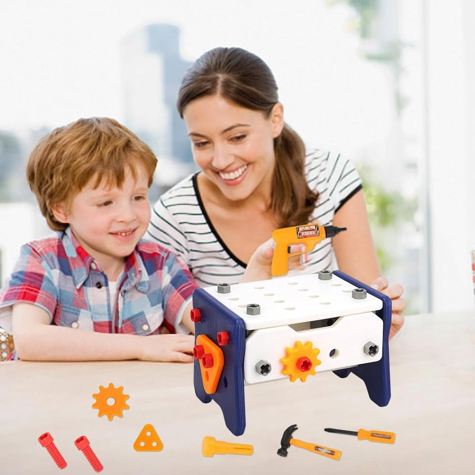 40Pcs Pretend Play Kids Tool Set With Electric Drill