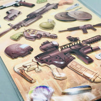 3D Assault Rifle Themed Sticker - 1Pc