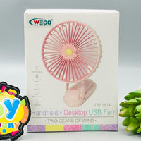 Multi-functional Mini Handheld & Desktop Fan With Light