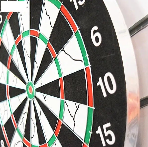 Professional Double-Sided Dart Board - 6 Steel Tip Darts