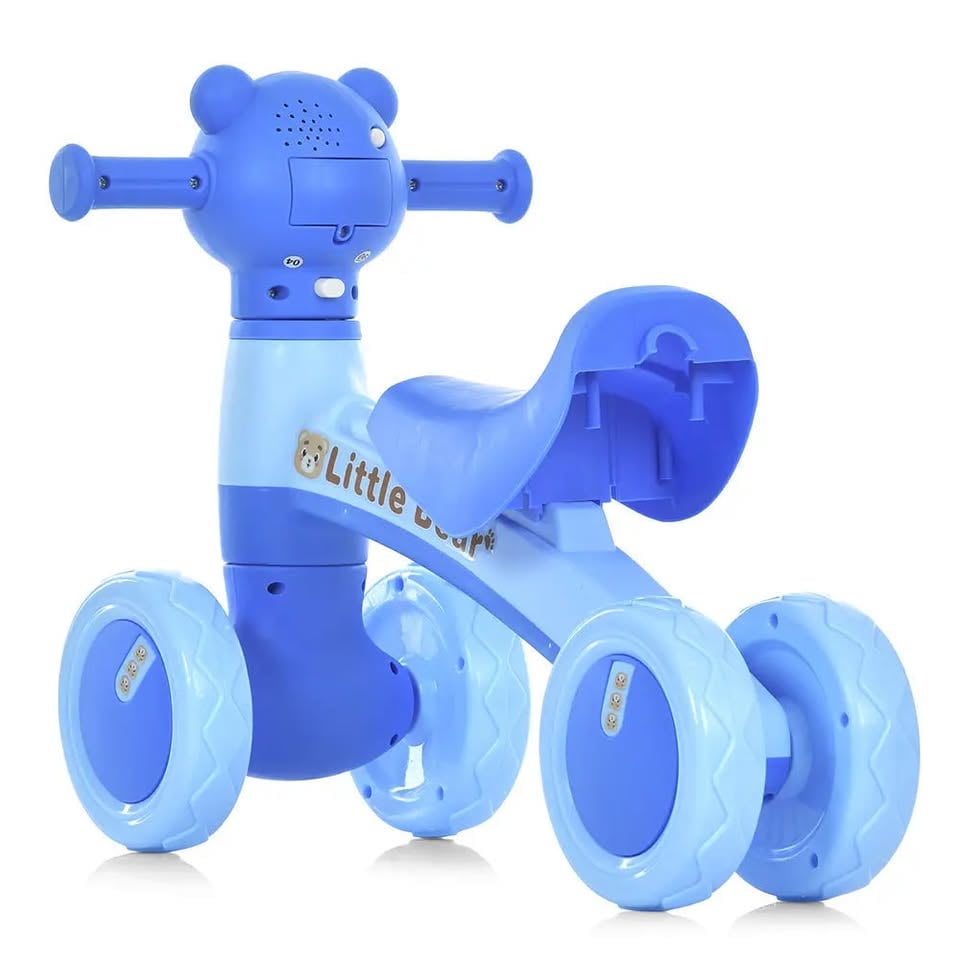 Bear Ride-on Baby Foot To Floor Balance Bike - Blue