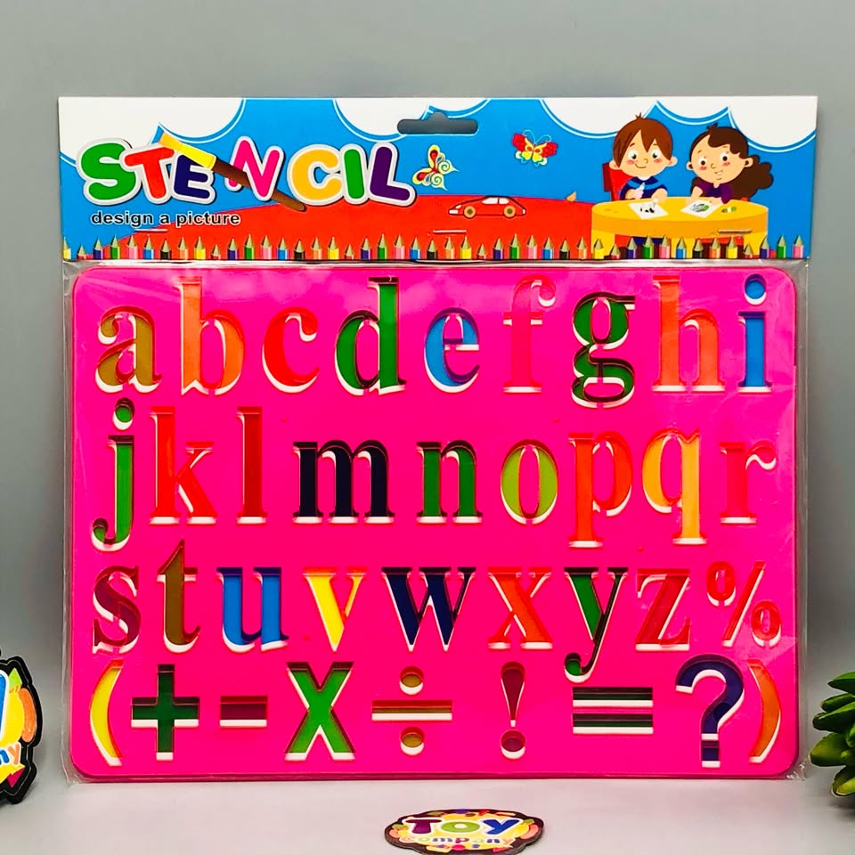 a-z Small Alphabet & Signs Stencil Set
