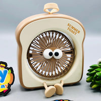 Rechargeable Summer Toast Mini Desktop Fan