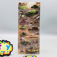 3D Tank Themed Sticker - 1Pc