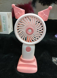 Bow Ears Rechargeable Mini Handheld & Desktop Fan