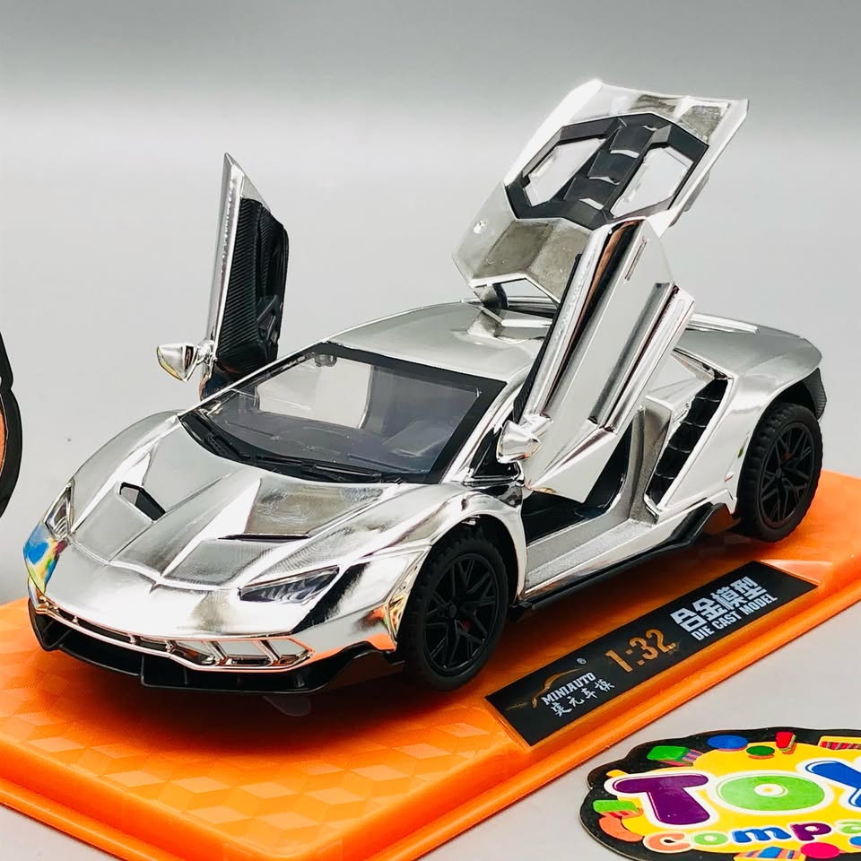1:32 Diecast Lamborghini Centenario With Acrylic Display Box - Silver